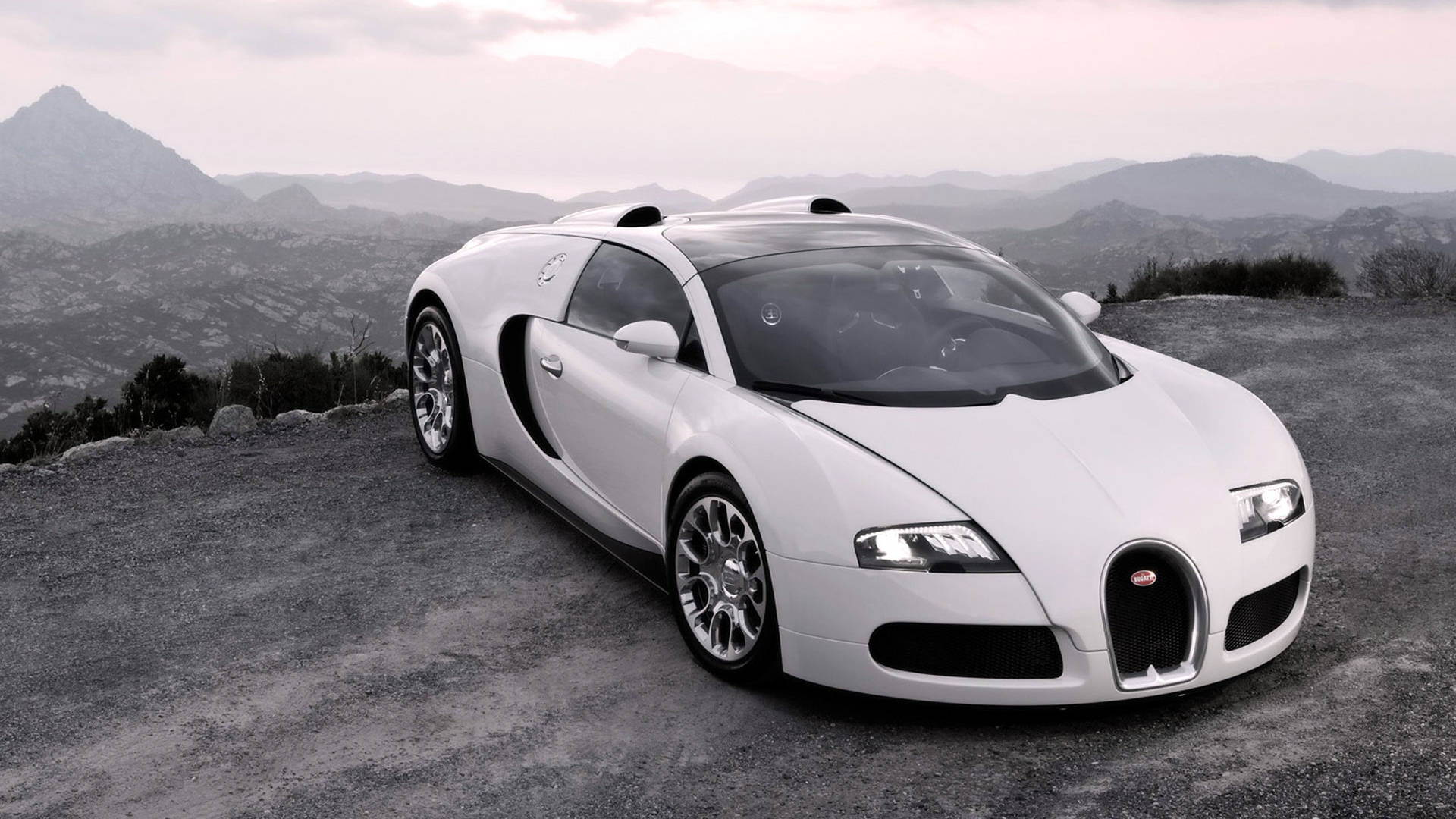 B&w Cool Bugatti Veyron Background