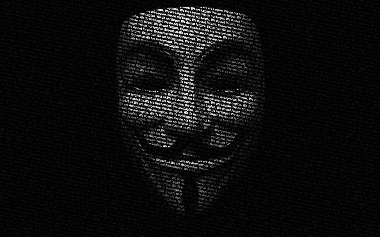 B&w Fawkes Mask Hacker 3d Background