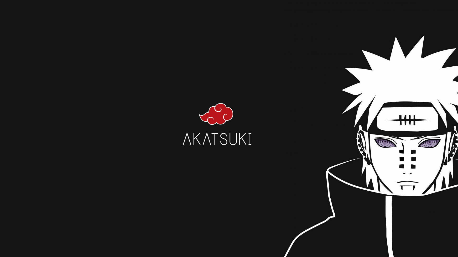 B&w Pain Akatsuki Pc Background