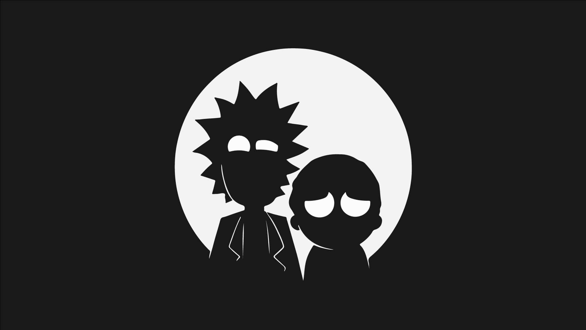 B&w Rick And Morty 1920x1080 Background