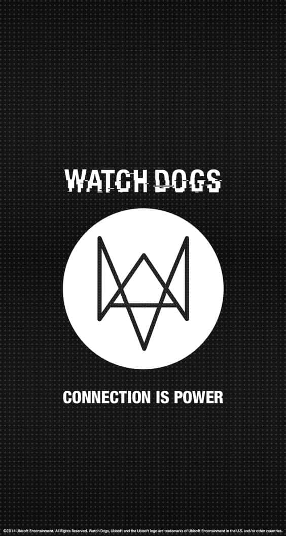 B&w Watch Dog Iphone Logo Background