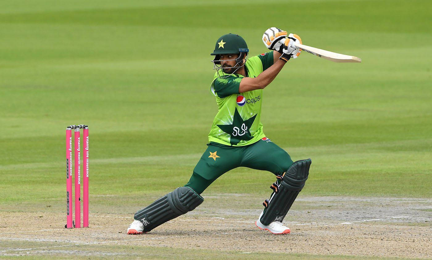 Babar Azam In Green Pepsi Uniform Background