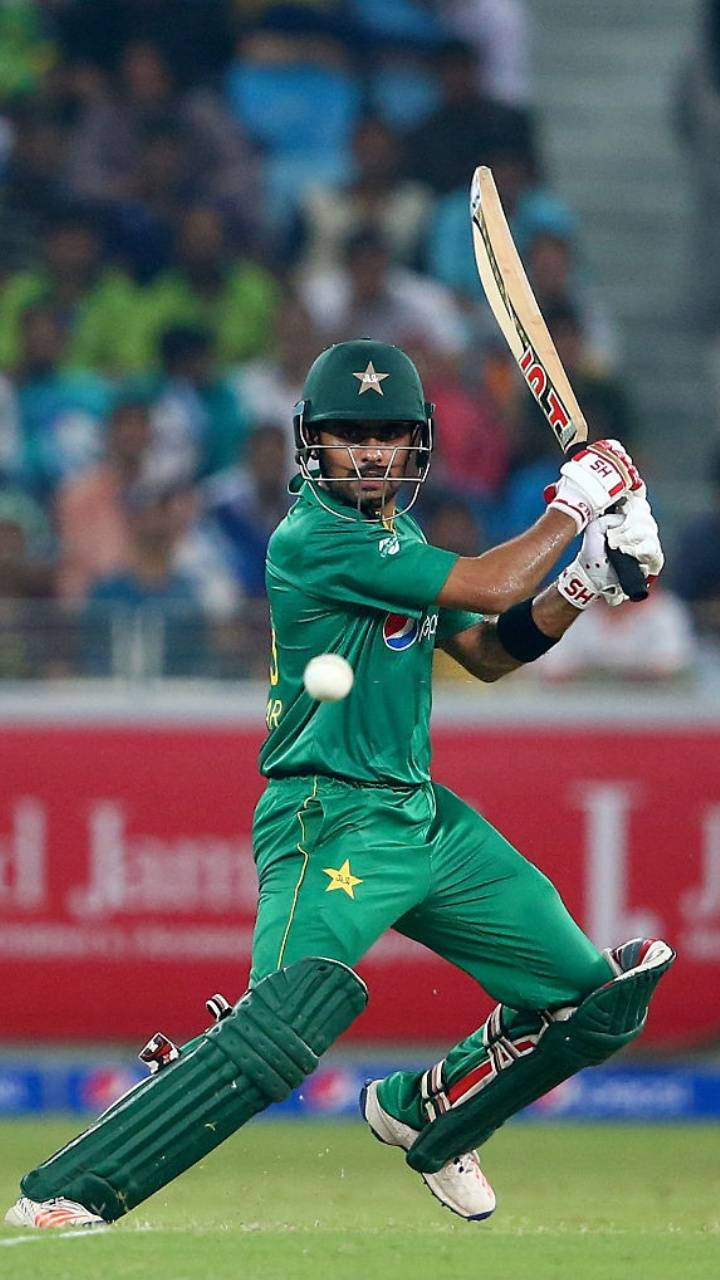 Babar Azam With A Fast Ball Background