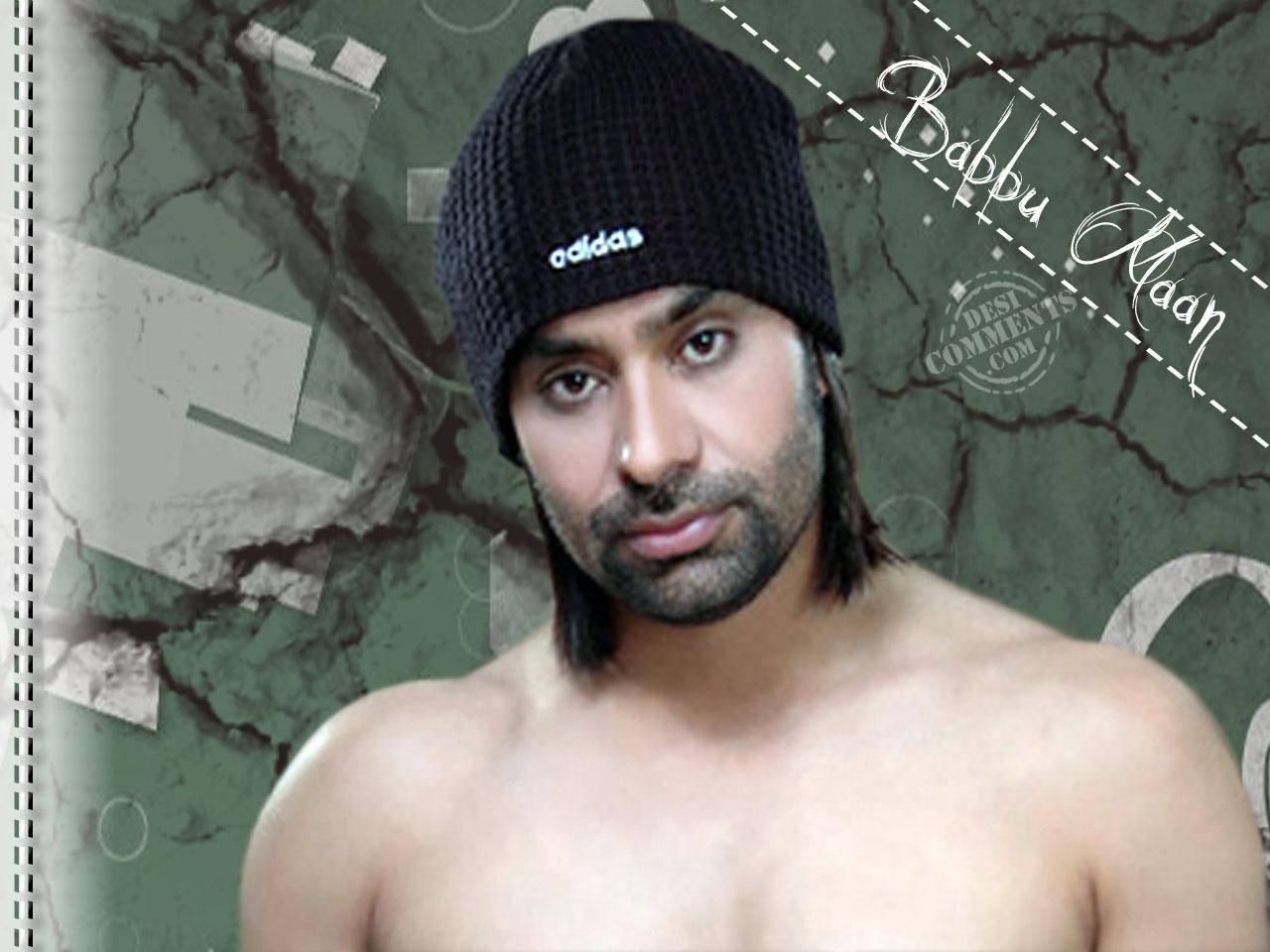 Babbu Maan Topless With A Beanie Background