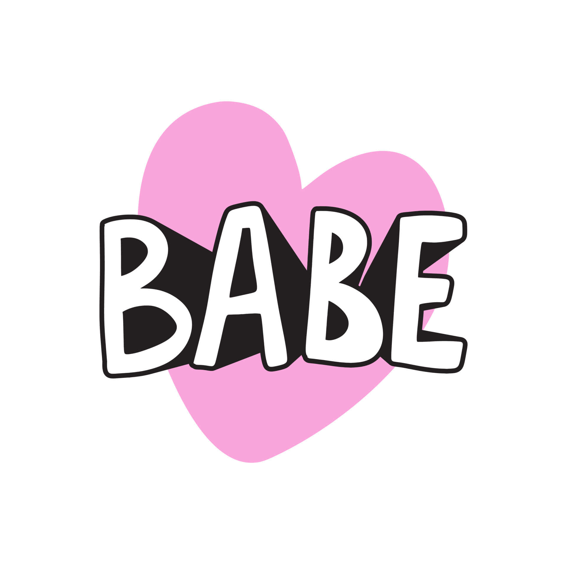 Babe Heart Graphic Background