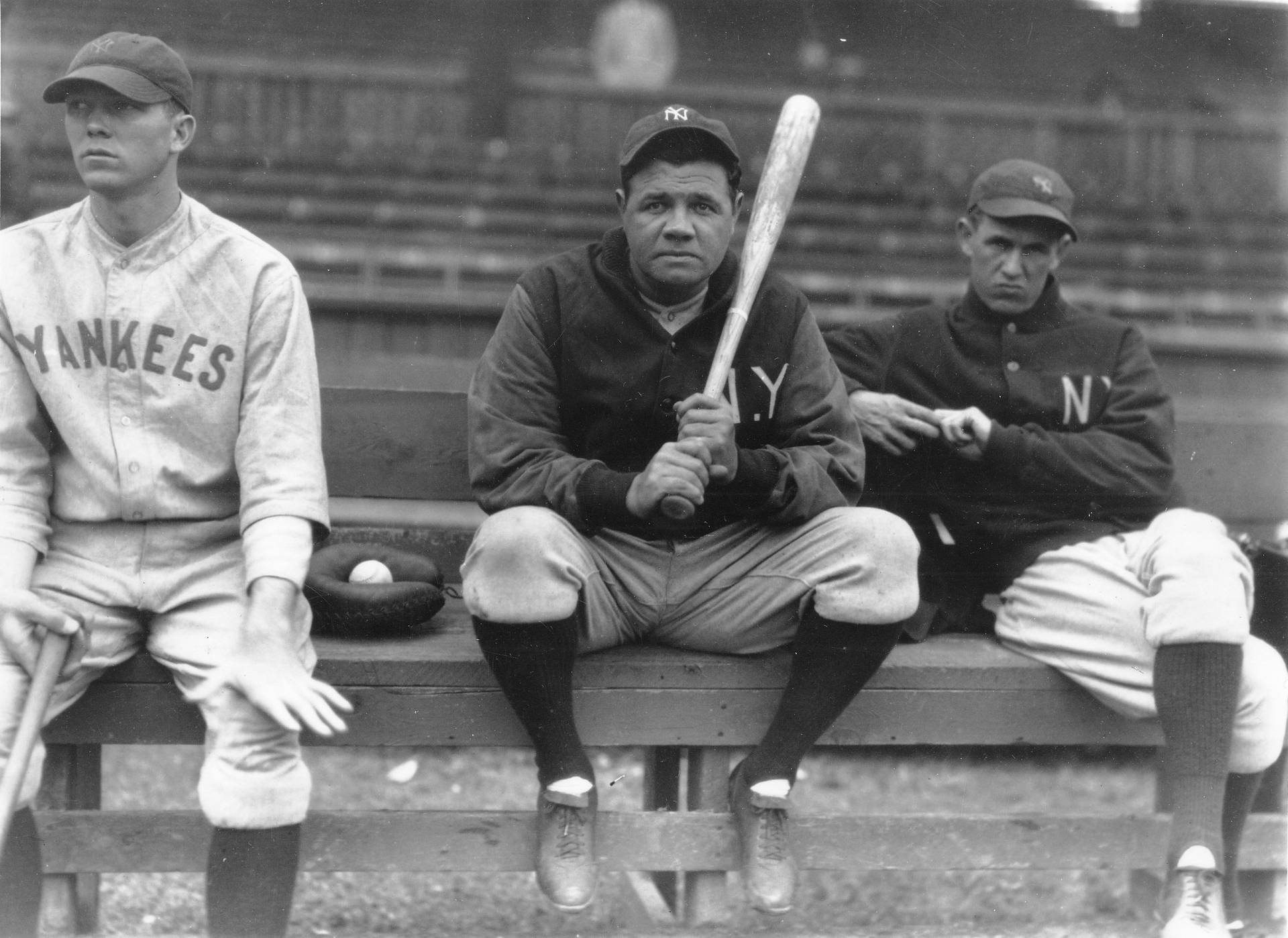 Babe Ruth And Teammates Background