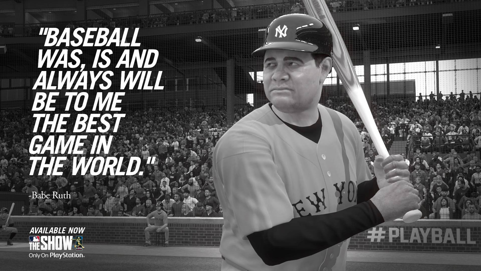 Babe Ruth Baseball Quote Background