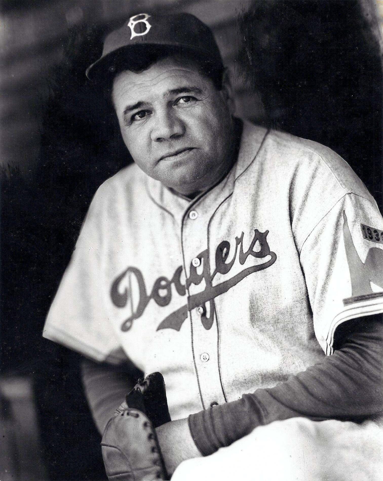 Babe Ruth Of Dodgers Background