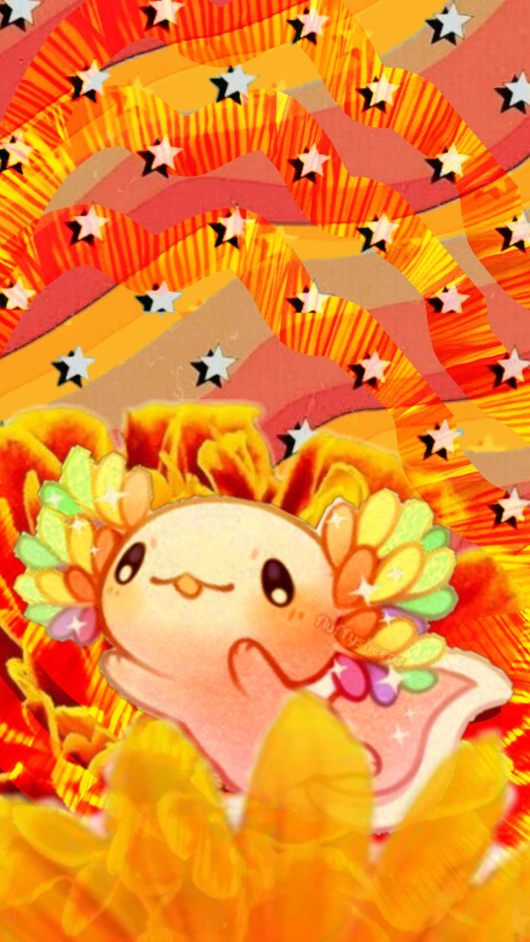 Baby Axolotl Comic Fan Art Background