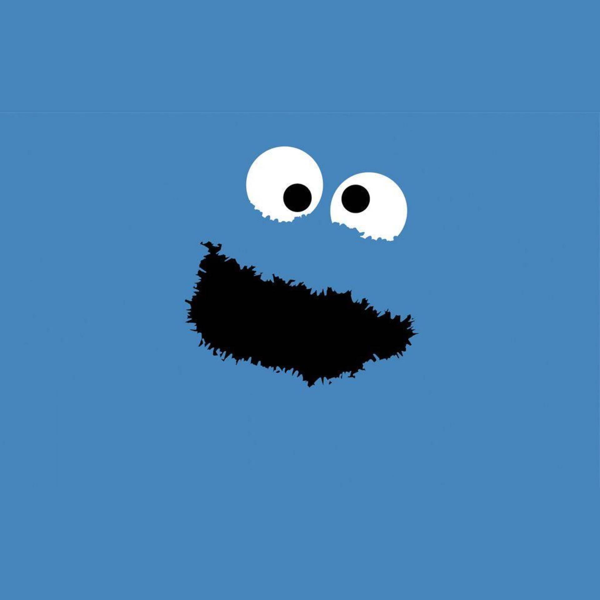Baby Blue 2d Cookie Monster Background