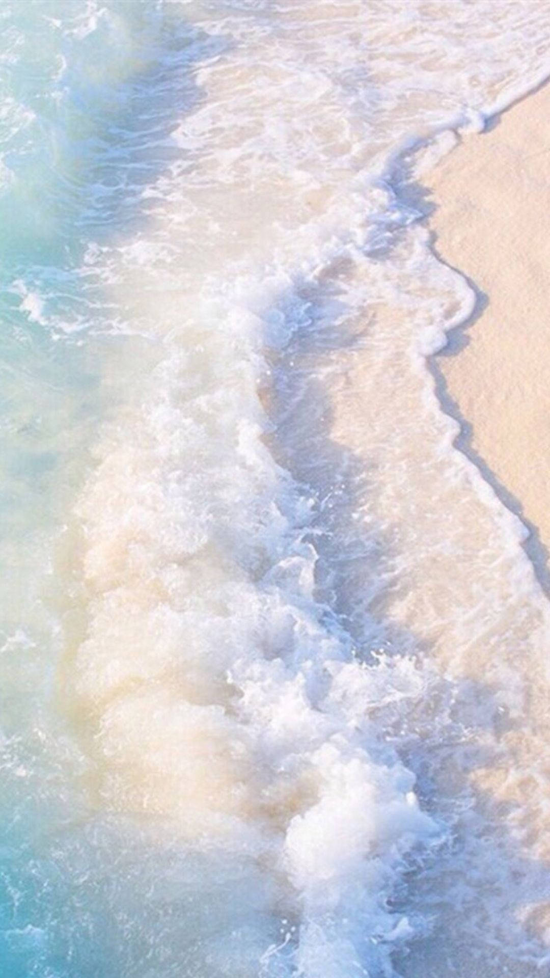 Baby Blue Beach Waves Background