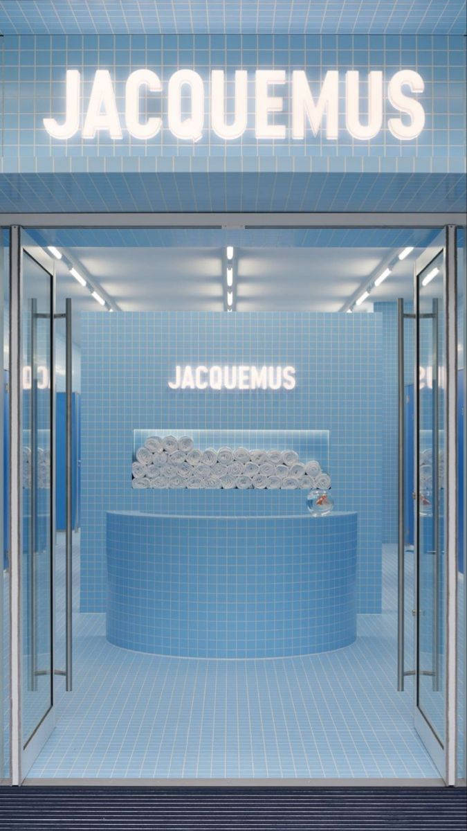 Baby Blue Jacquemus Store Background