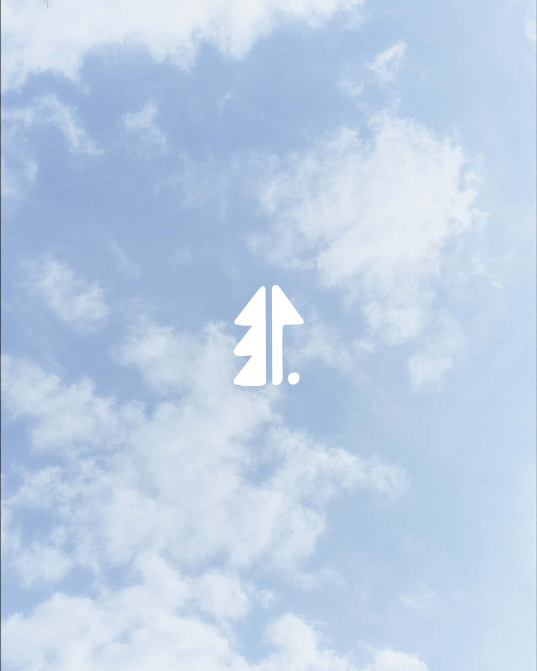 Baby Blue Light Blue Aesthetic Pine Tree Logo