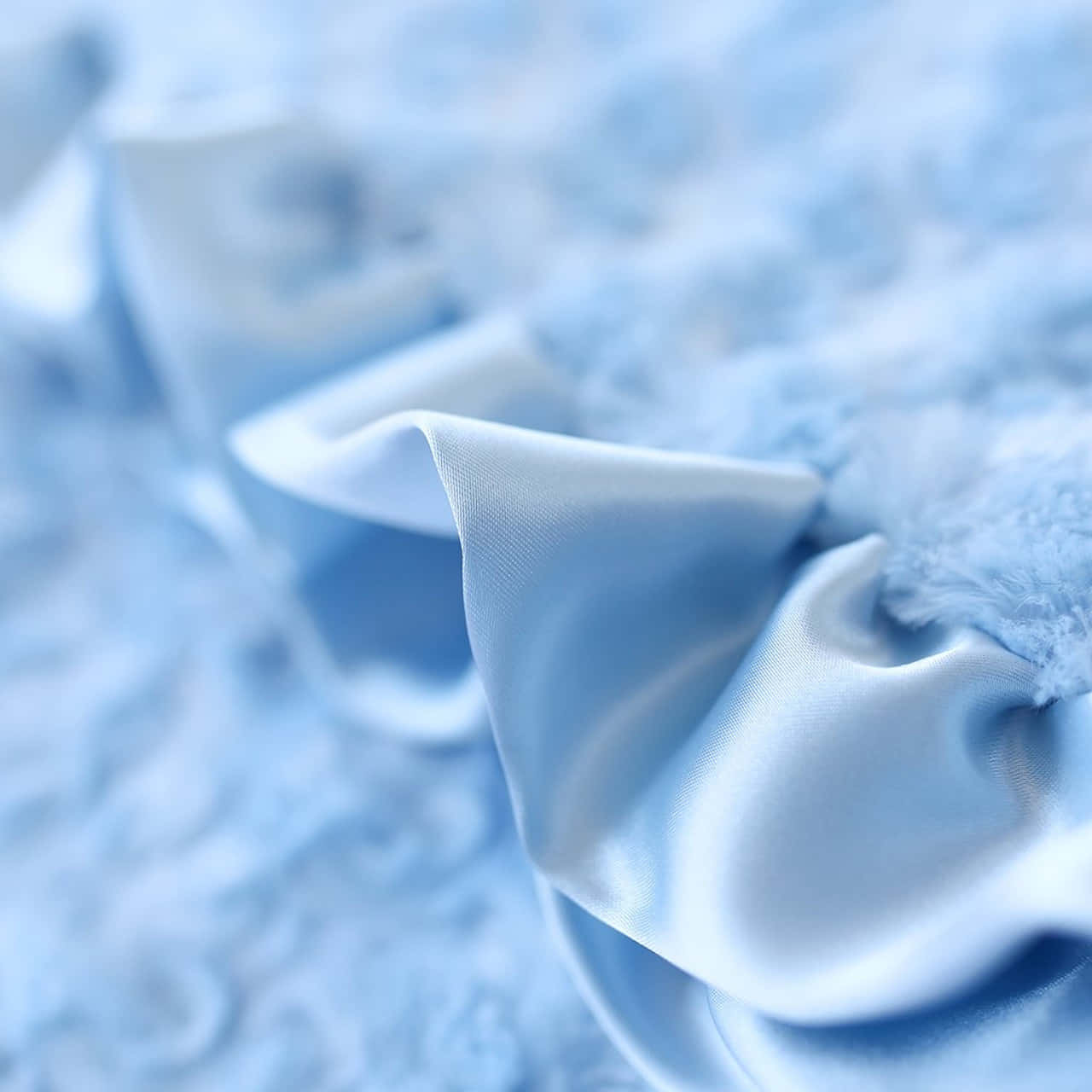 Baby Blue Light Blue Aesthetic Satin Ribbon Ruffles