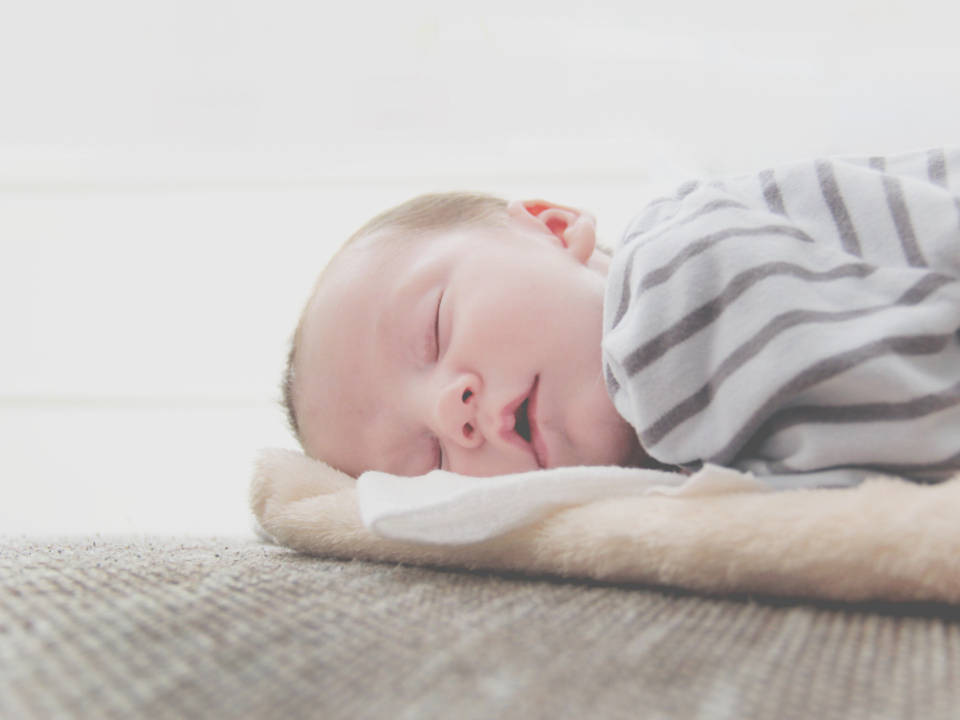 Baby Boy Quietly Sleeping Background