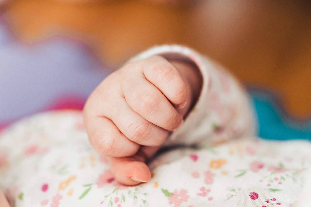 Baby Boy With Tiny Hand Background