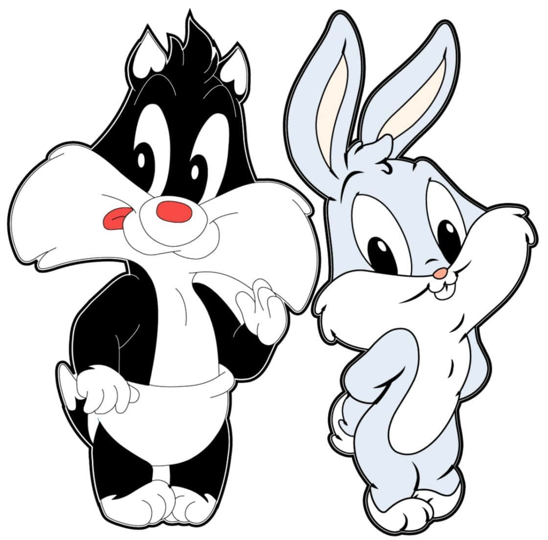 Baby Cool Bugs Bunny & Sylvester Cat Background