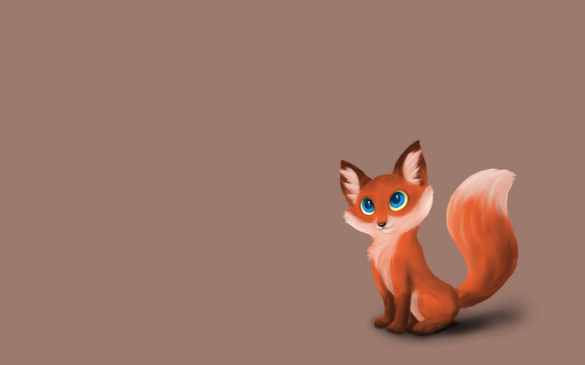 Baby Fox Minimalist Art Background