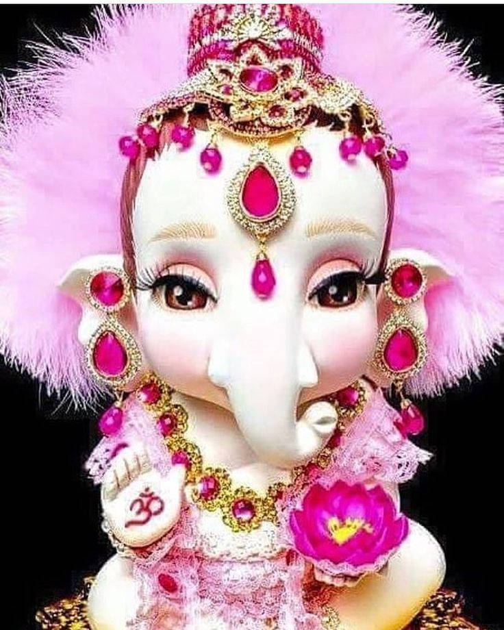 Baby Ganesh Pink Lotus