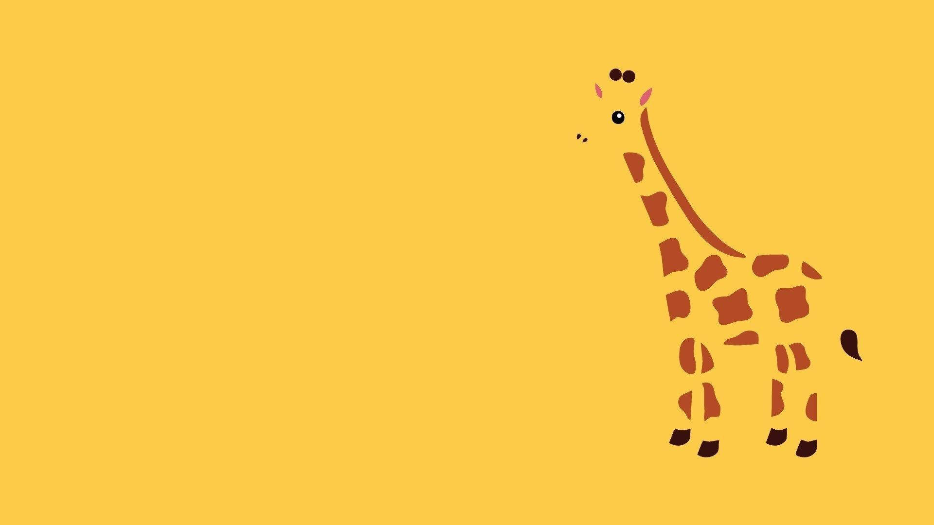 Baby Giraffe Cartoon Art Background