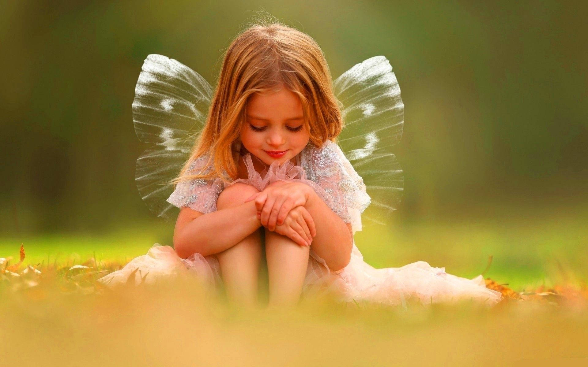 Baby Girl Butterfly Wings Background