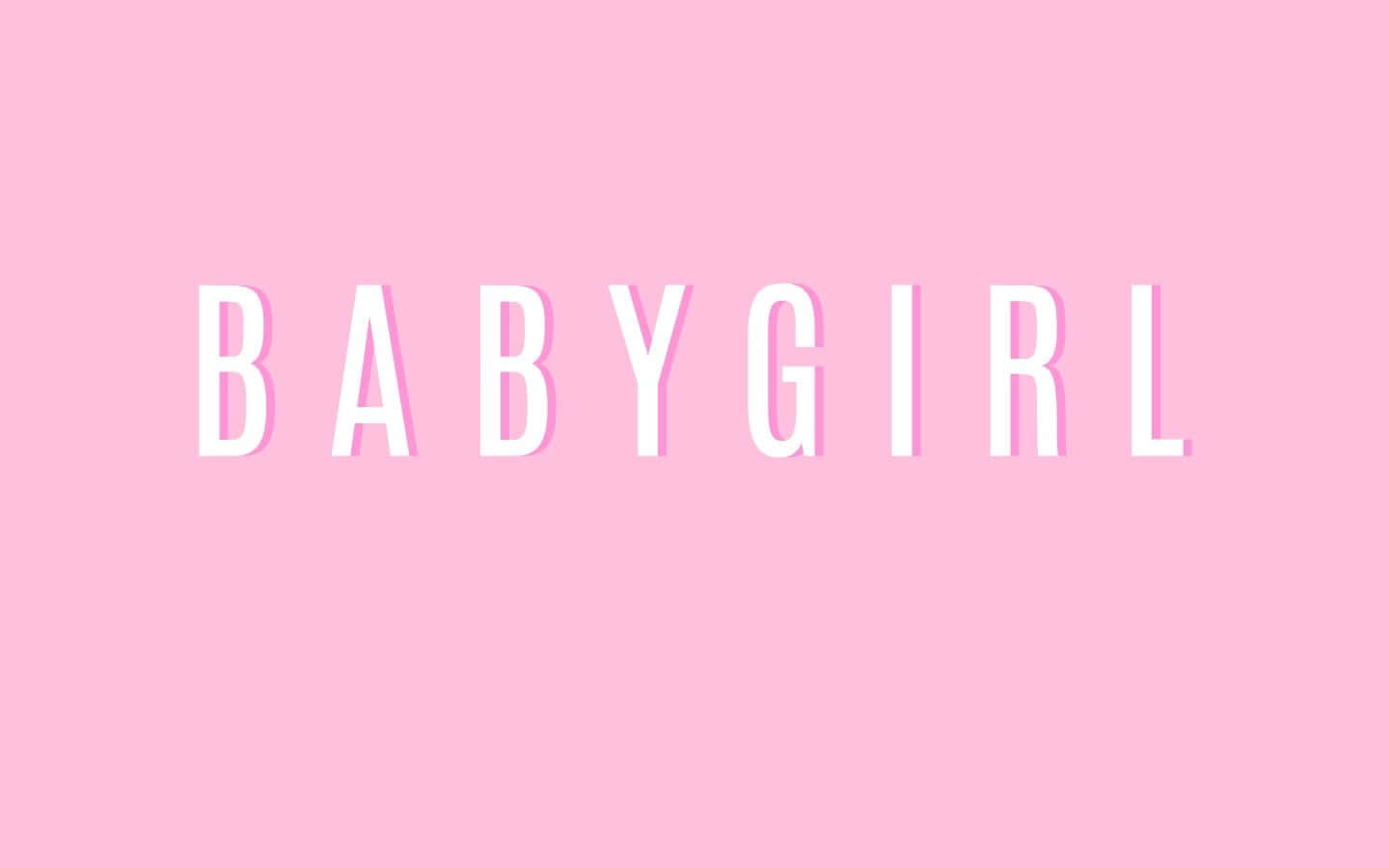 Baby Girl Logo On A Pink Background Background