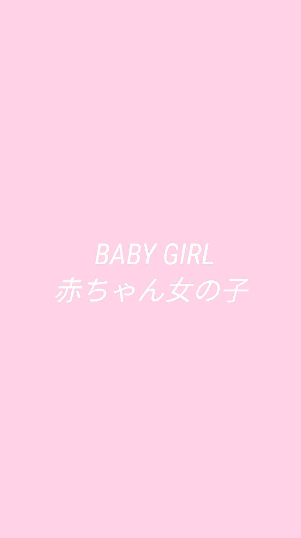 Baby Girl Pink Aesthetic Background