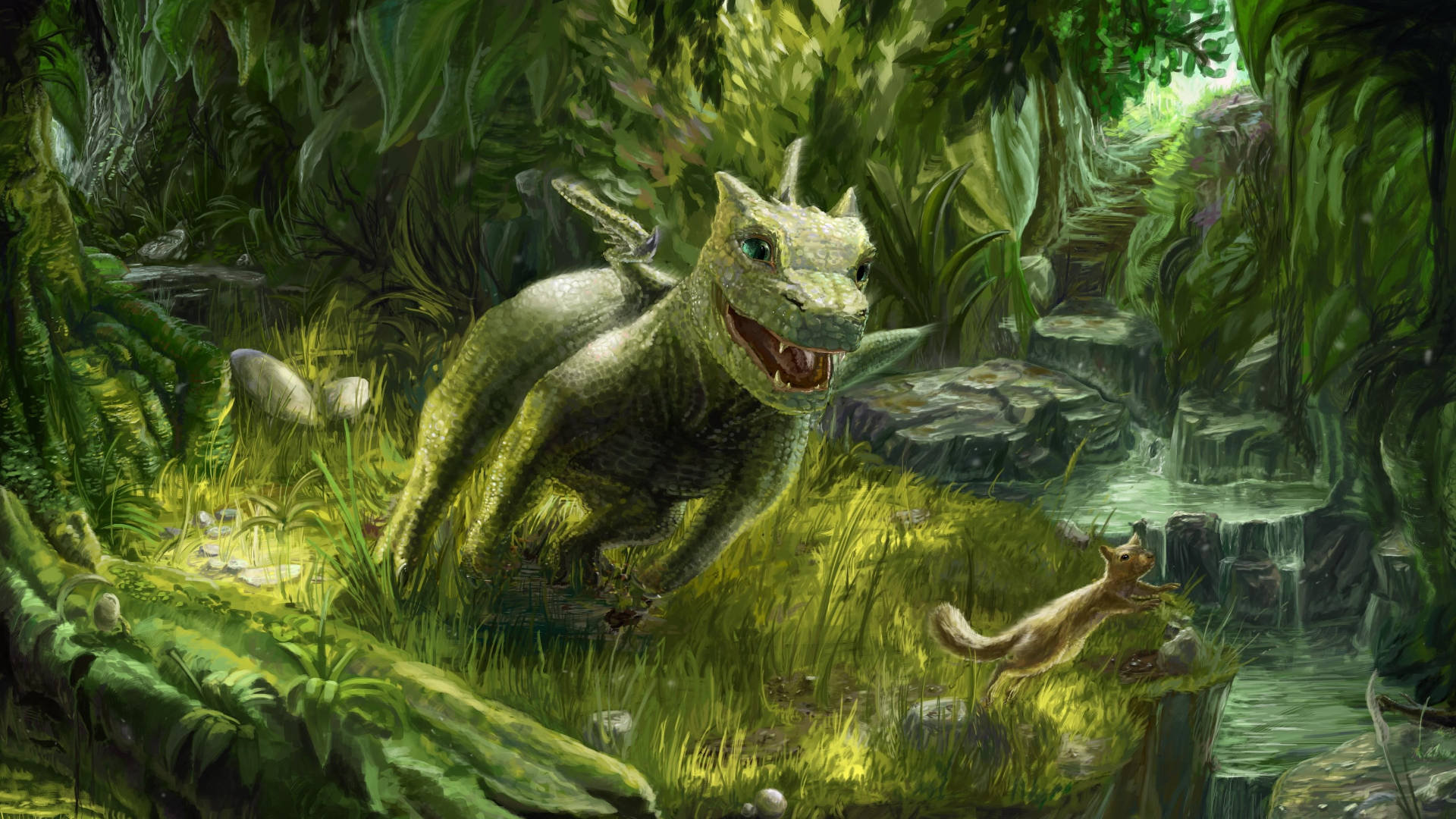 Baby Green Dragon Art