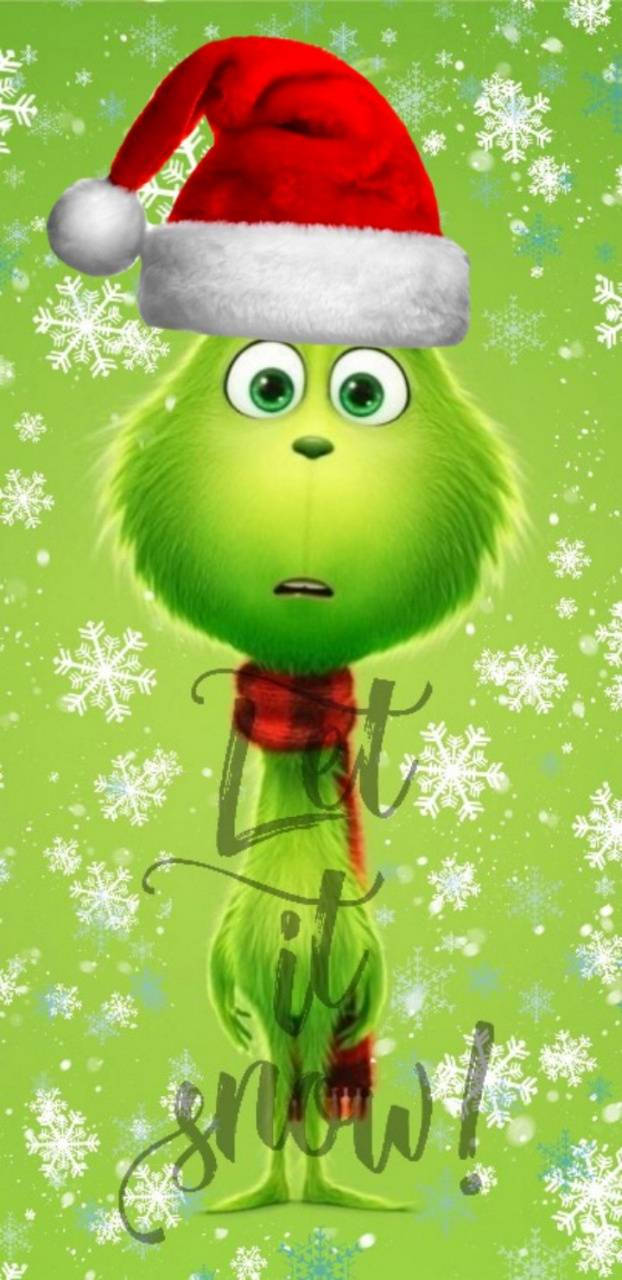 Baby Grinch In Snowflakes