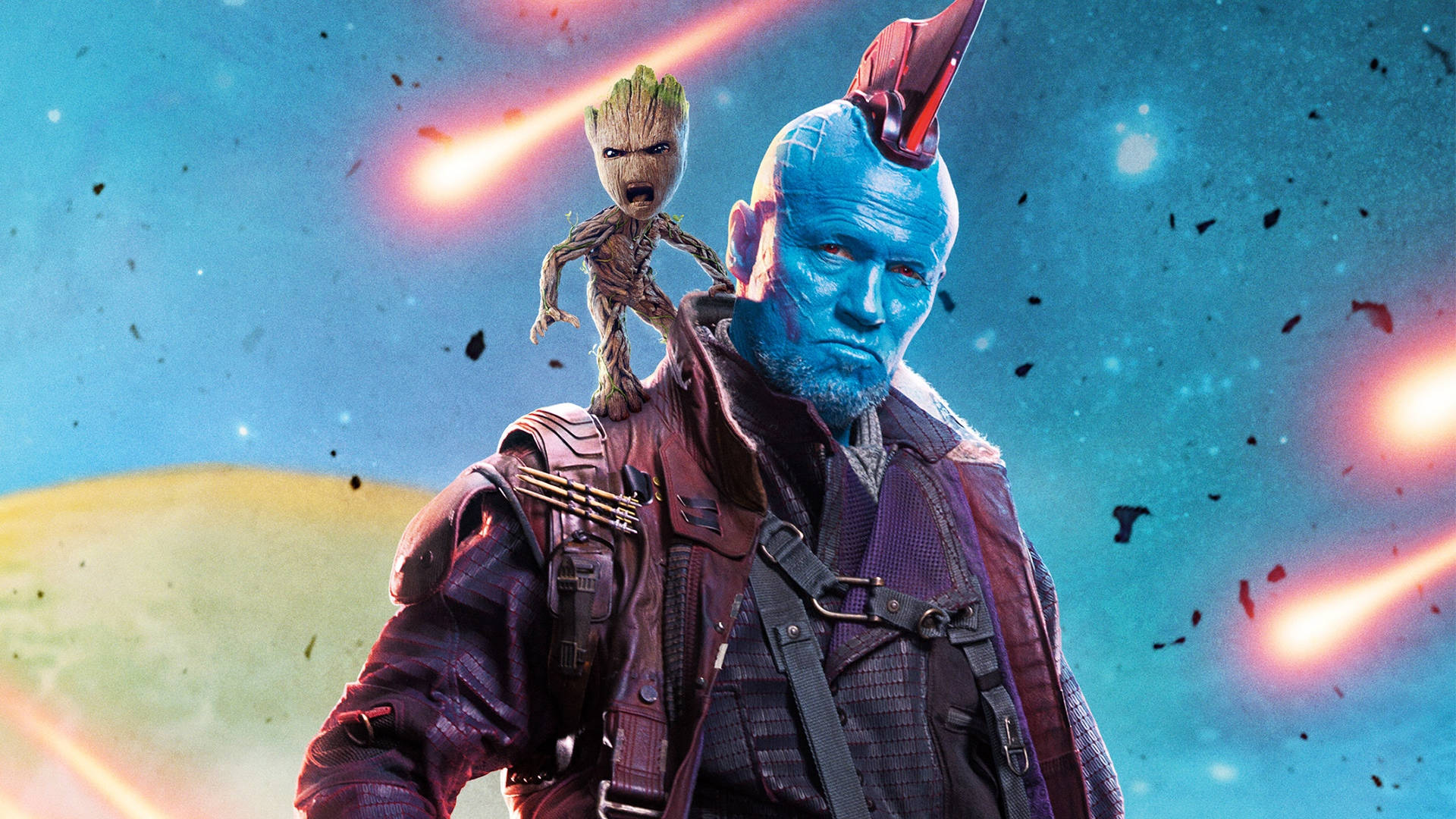 Baby Groot And Yondu Background