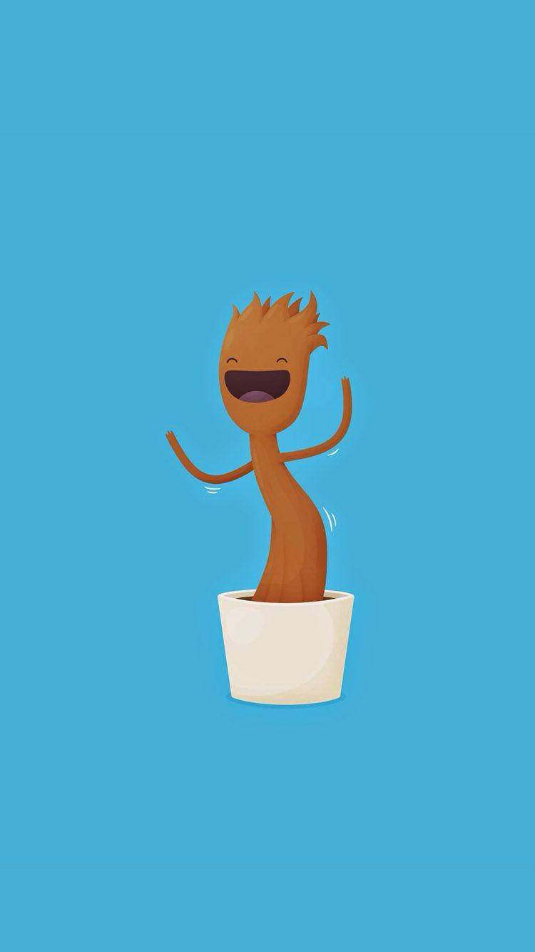 Baby Groot Smiling Background