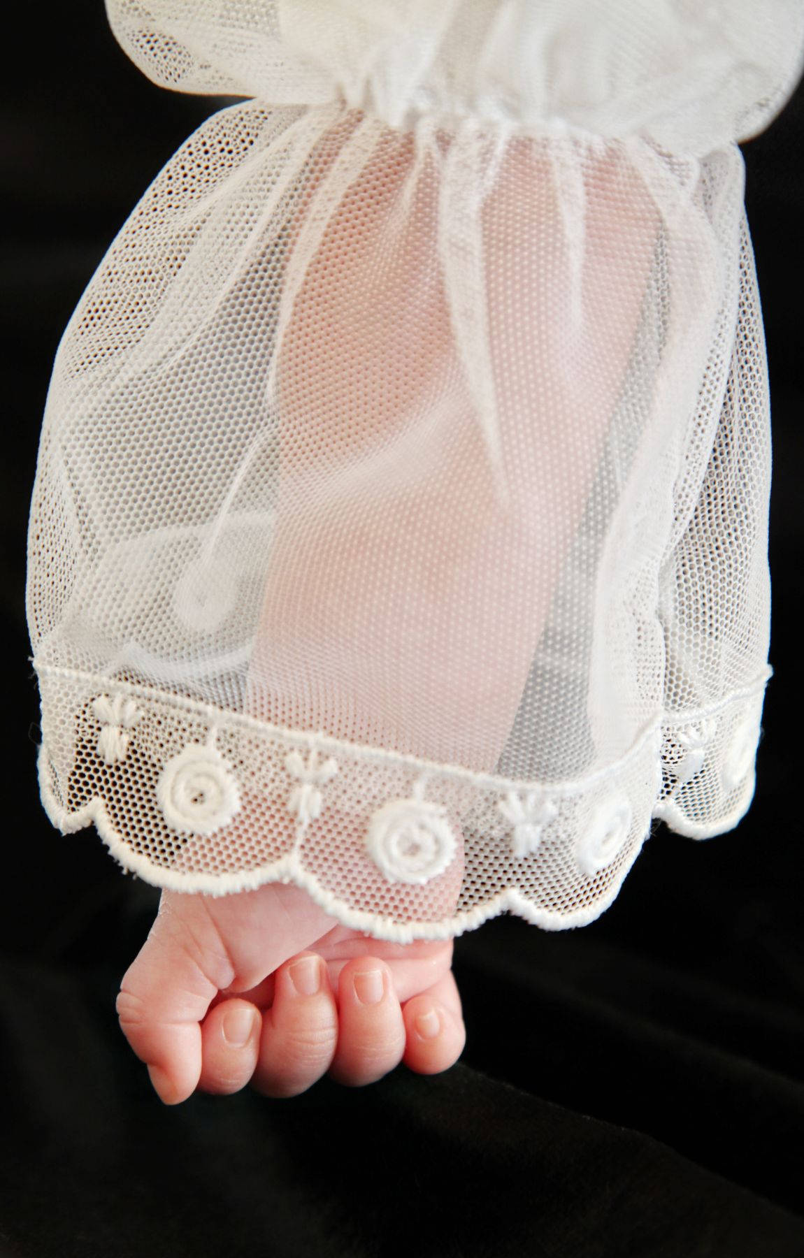 Baby Hand In See-through Sleeves Background