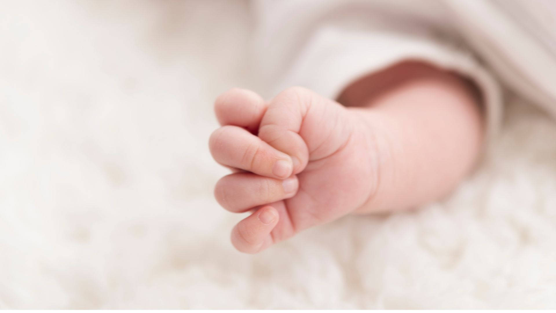 Baby Hand With Cute Little Fingers Background