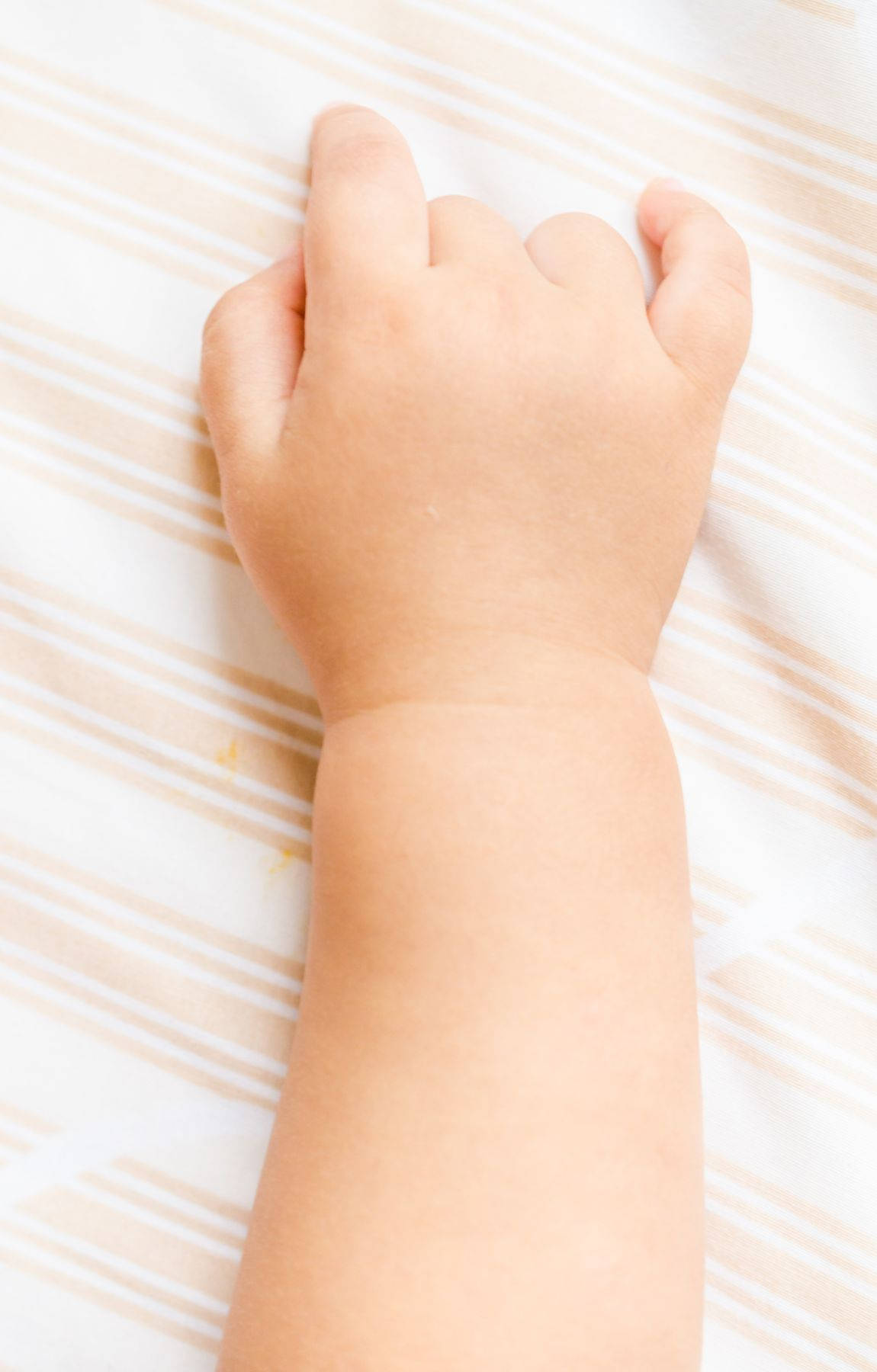 Baby Hand With Fair White Skin Background