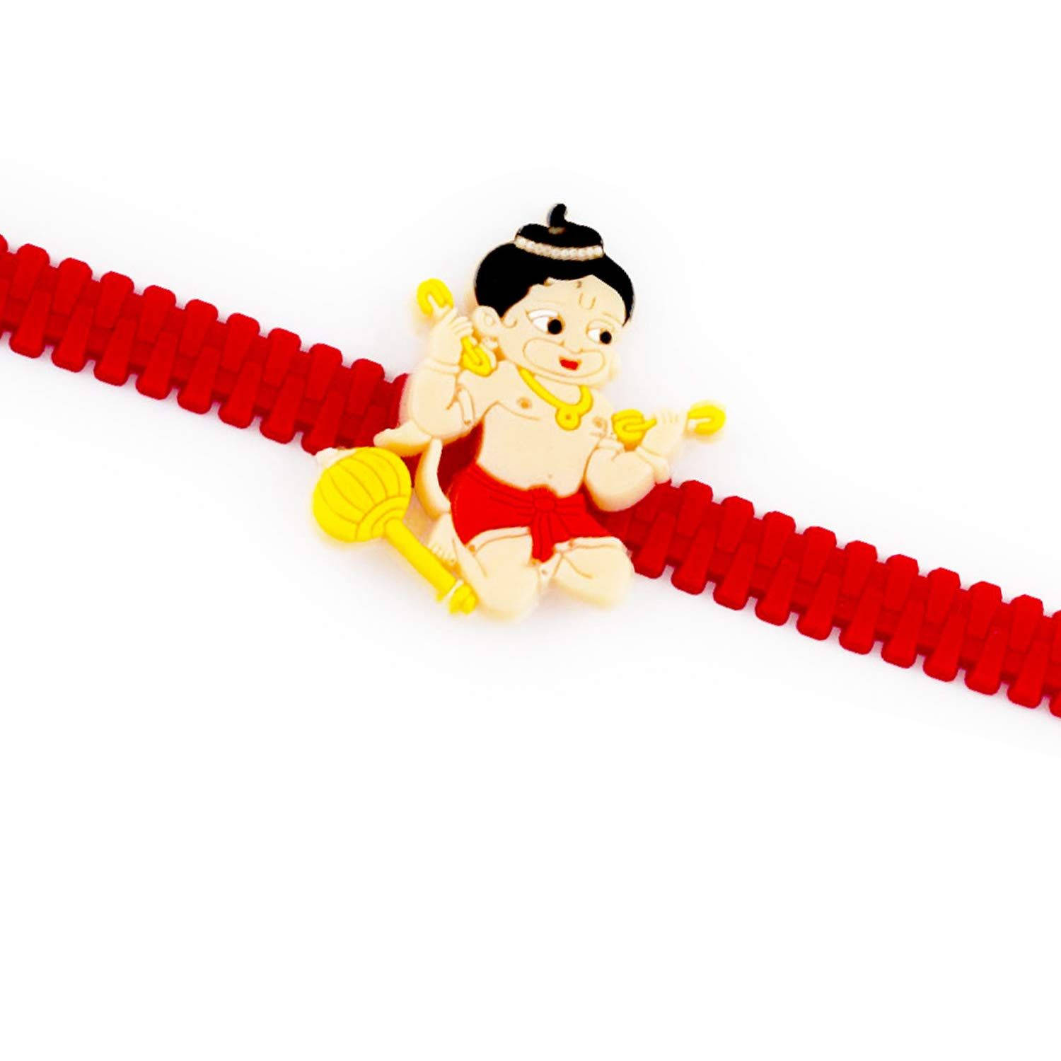 Baby Hanuman Red Zipper Background