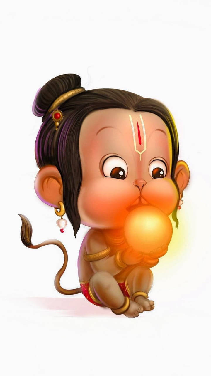 Baby Hindu God Hanuman Phone Background