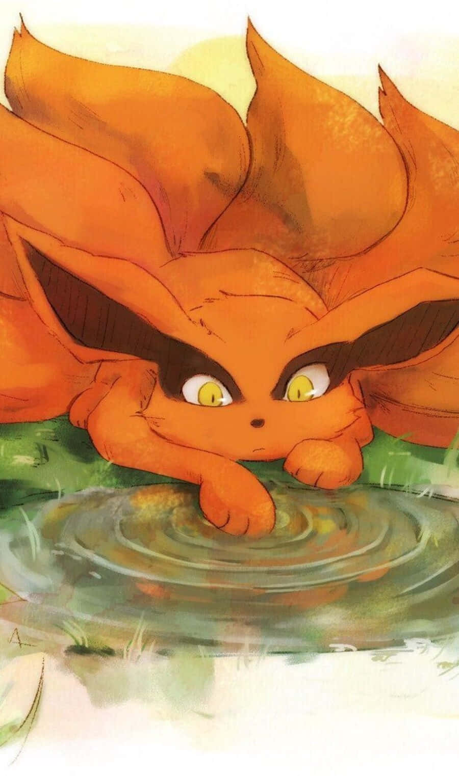 Baby Kurama, The Adorable Nine-tails Fox Background