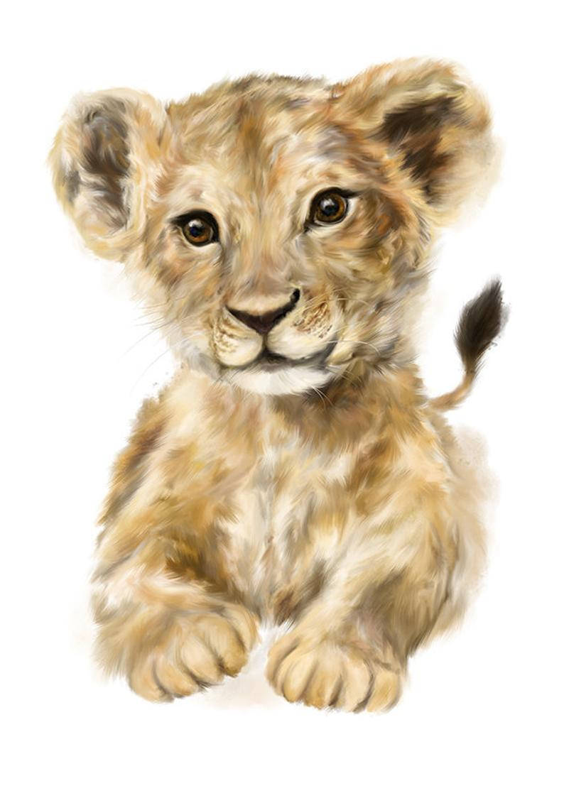 Baby Lion Painting