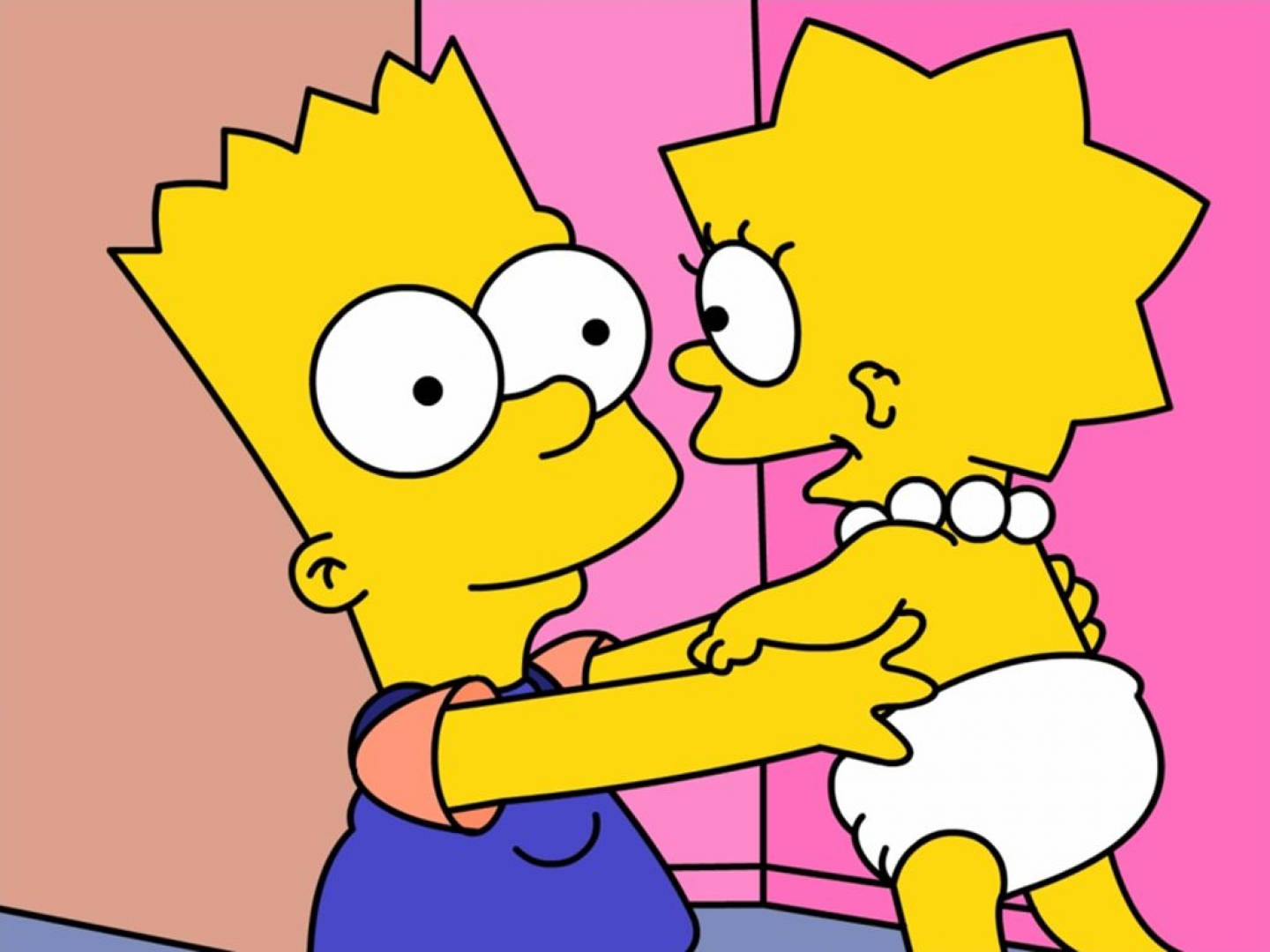 Baby Lisa And Bart Simpson Background