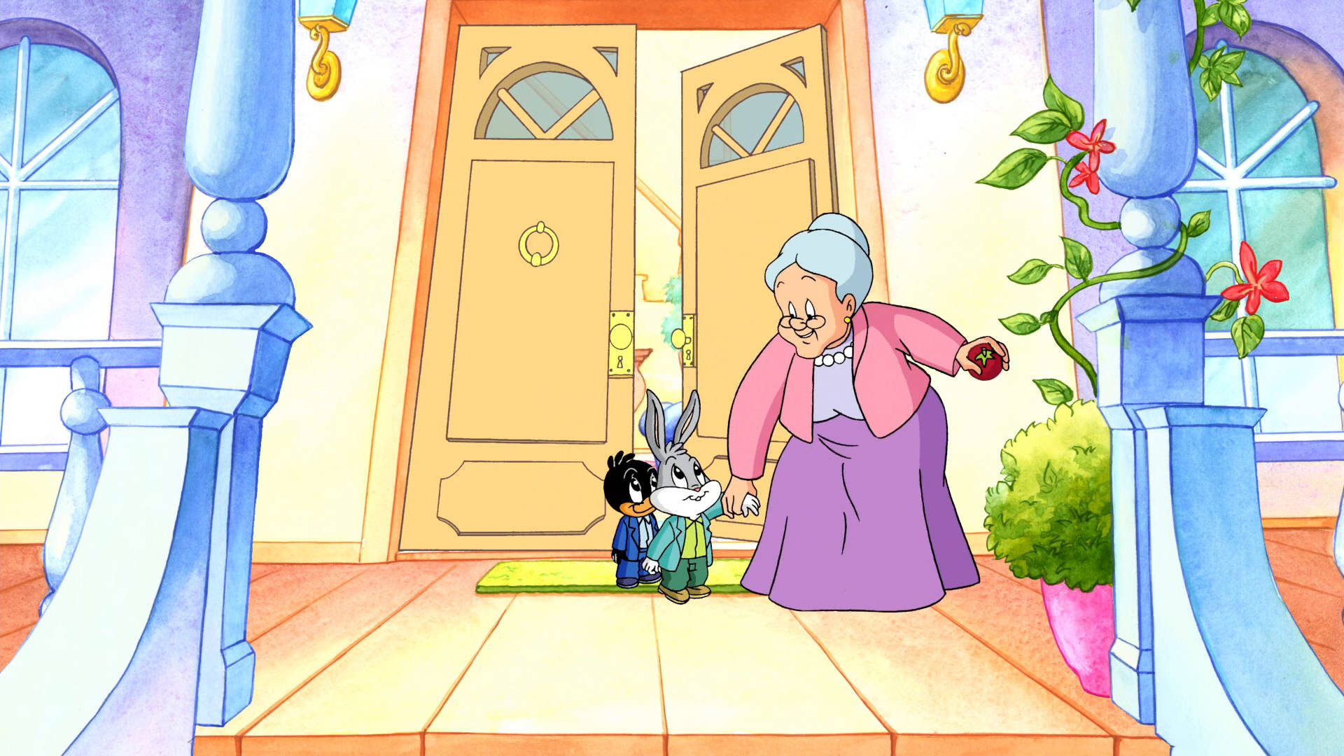 Baby Looney Tunes With Granny Background