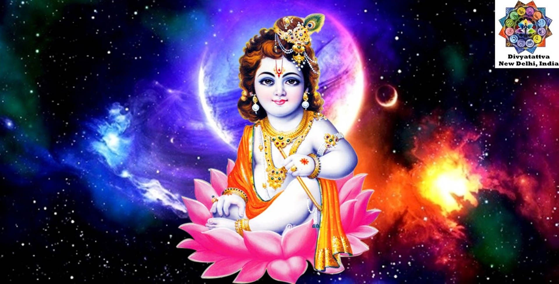 Baby Lord Krishna 4k Digital Artwork Background