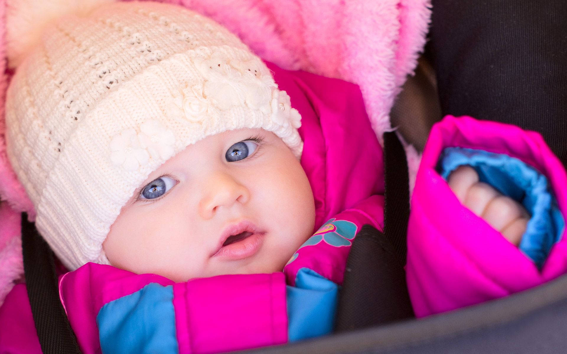 Baby Love Wearing Pink Background