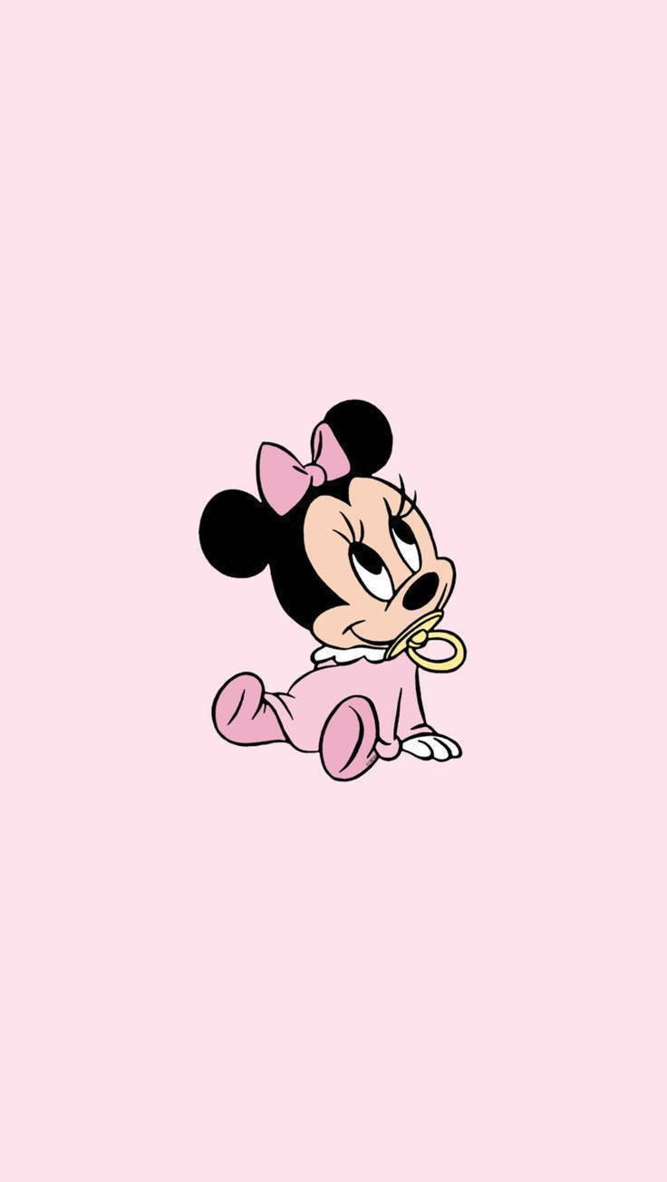 Baby Minnie Mouse Aesthetic Cartoon Disney Background