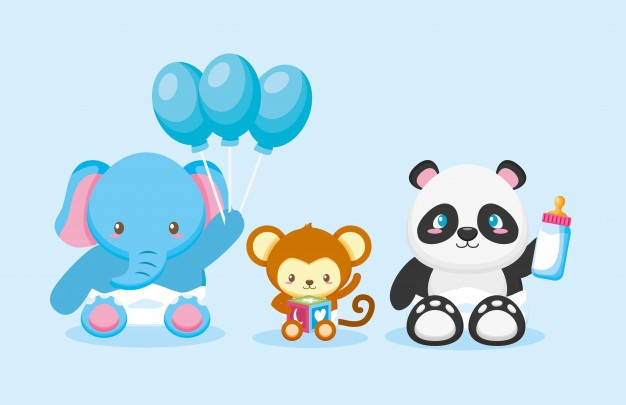 Baby Monkey And Friends Background