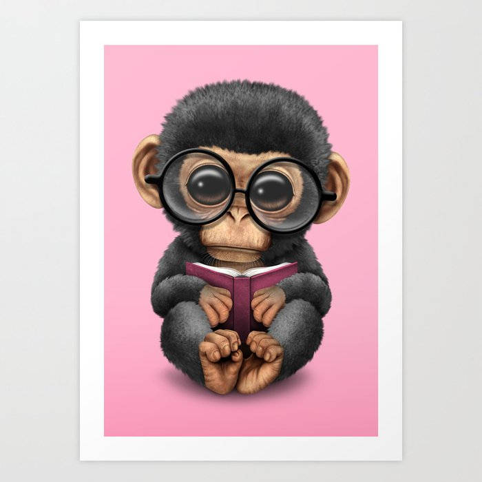 Baby Monkey Reading Background
