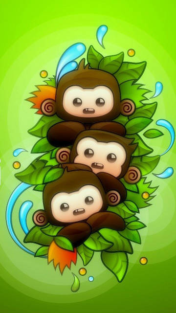 Baby Monkey Trio Background