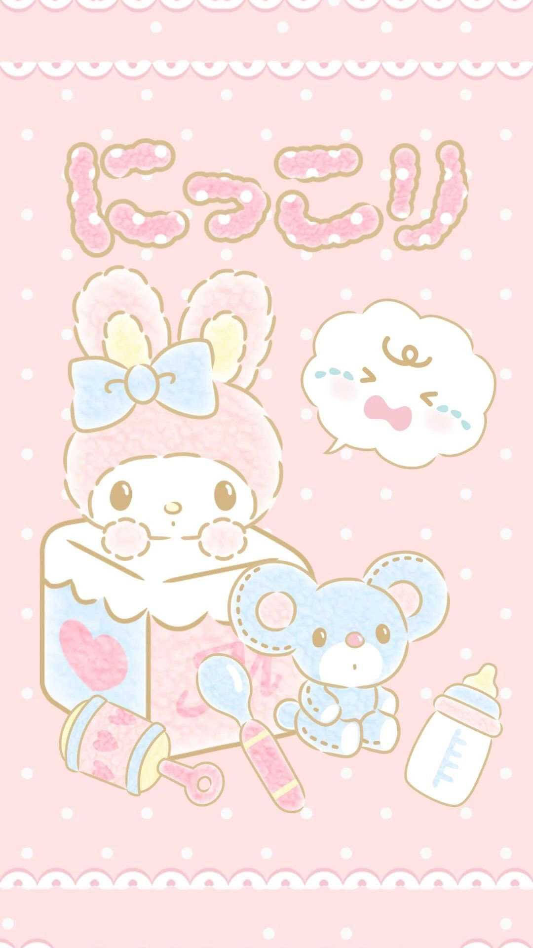Baby My Melody And Flat Background