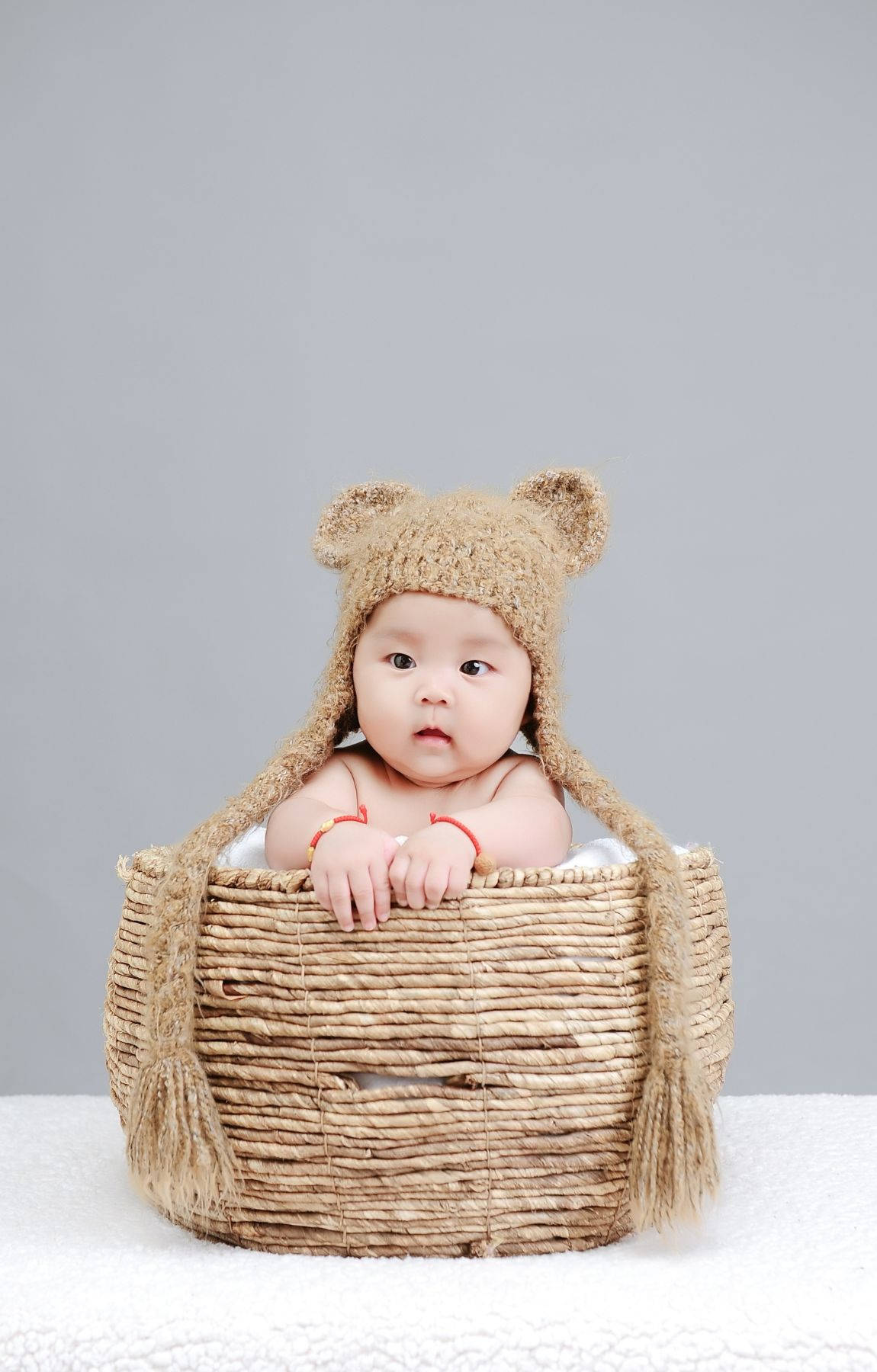 Baby Photography Infant Inside A Basket Background