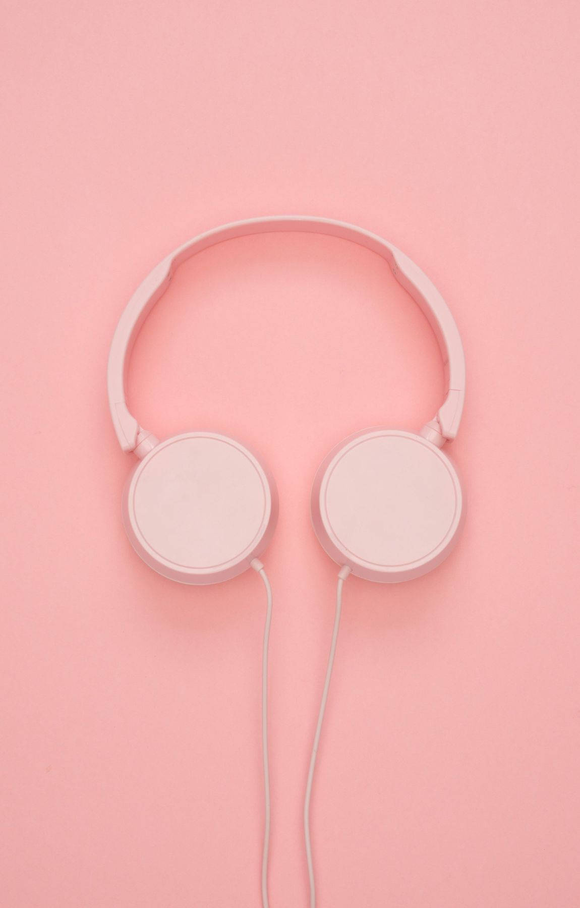 Baby Pink Headphones Background