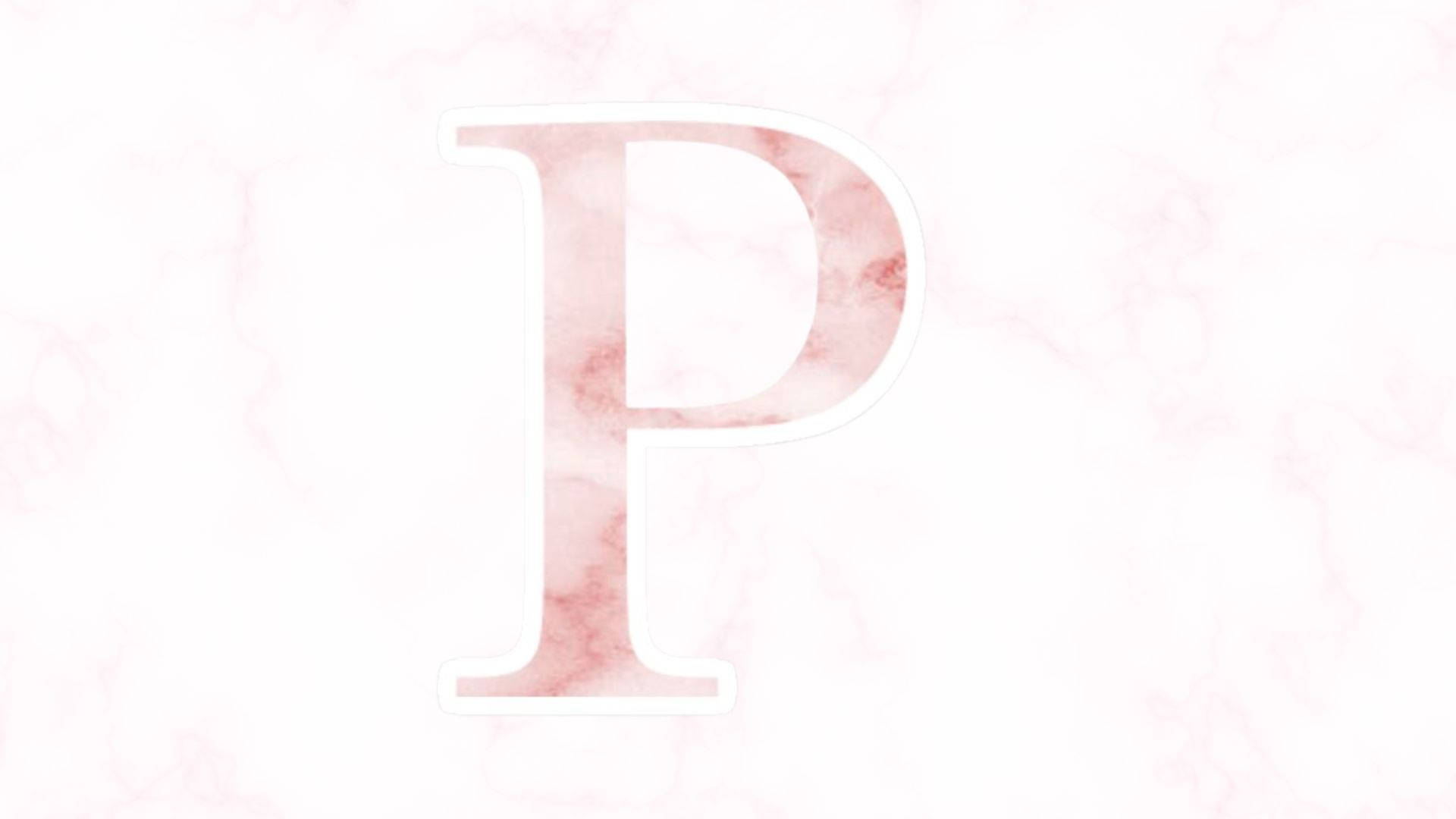 Baby Pink Letter P Background